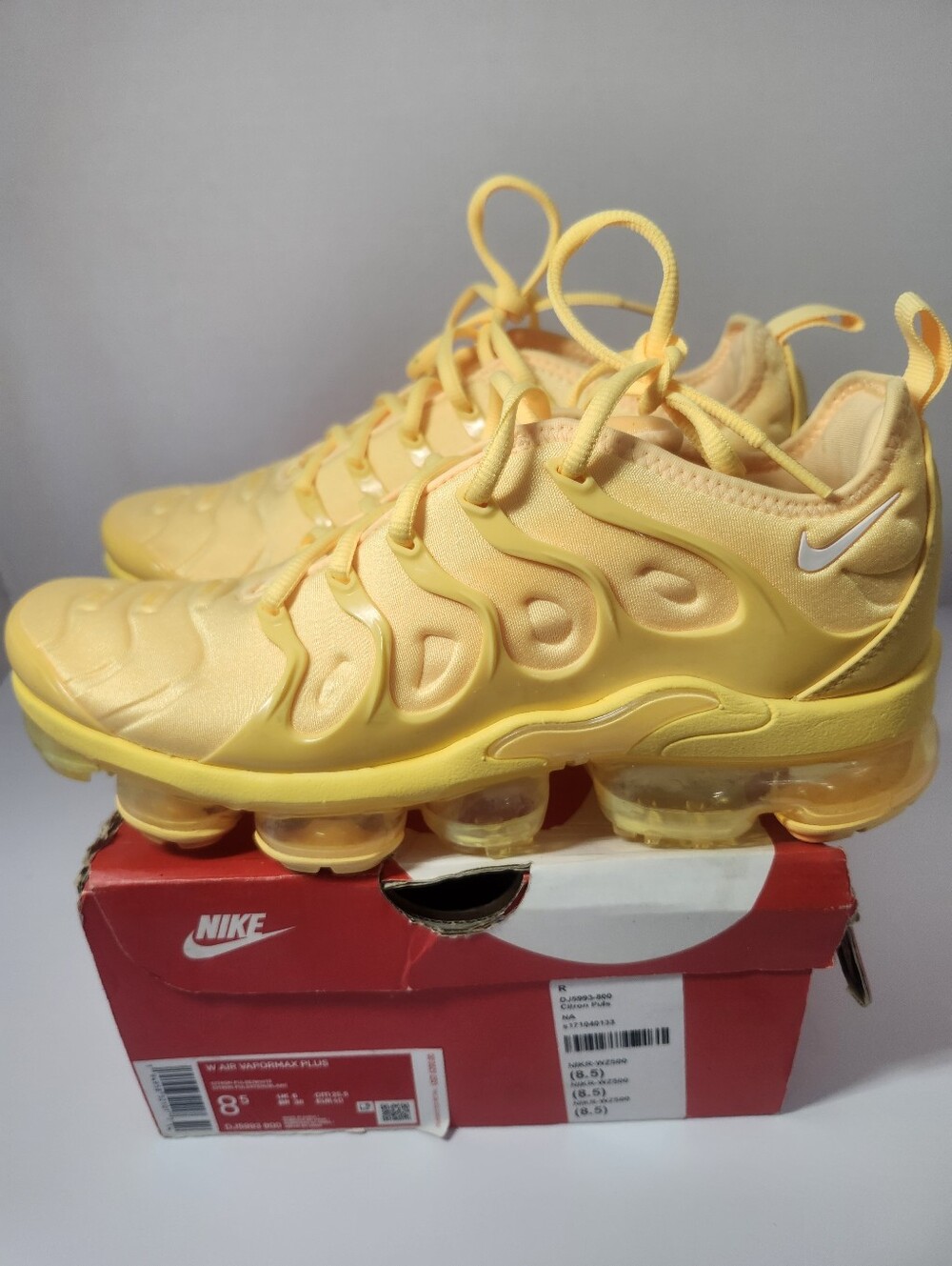 Nike Yellow Air VaporMax Plus Sneakers - Picture 4 of 10
